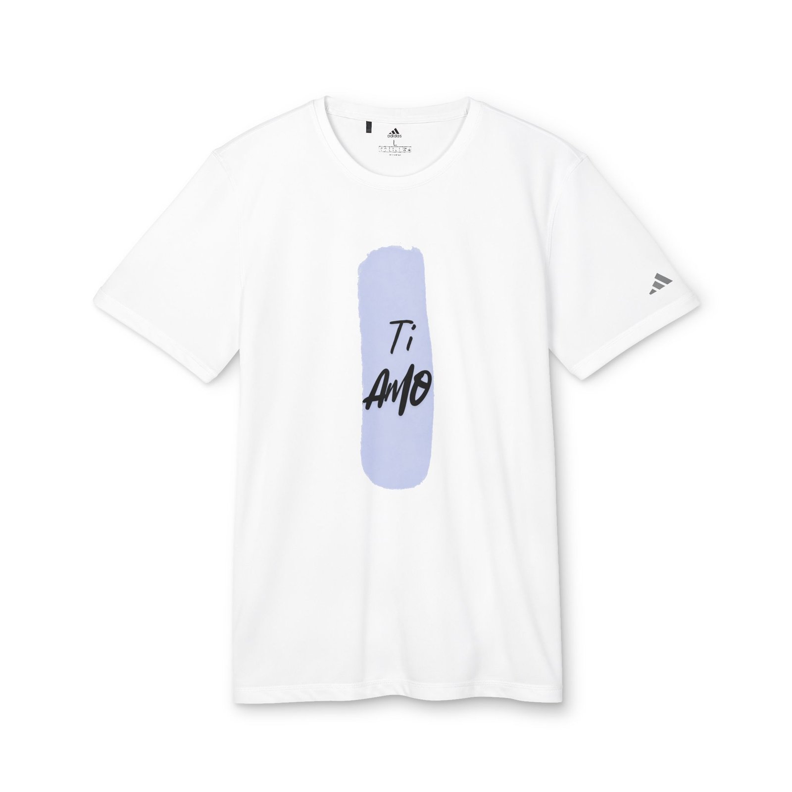 Adidas - Ti Amo Graphic T-Shirt — Minimalist Brushstroke Love Tee - Image 2