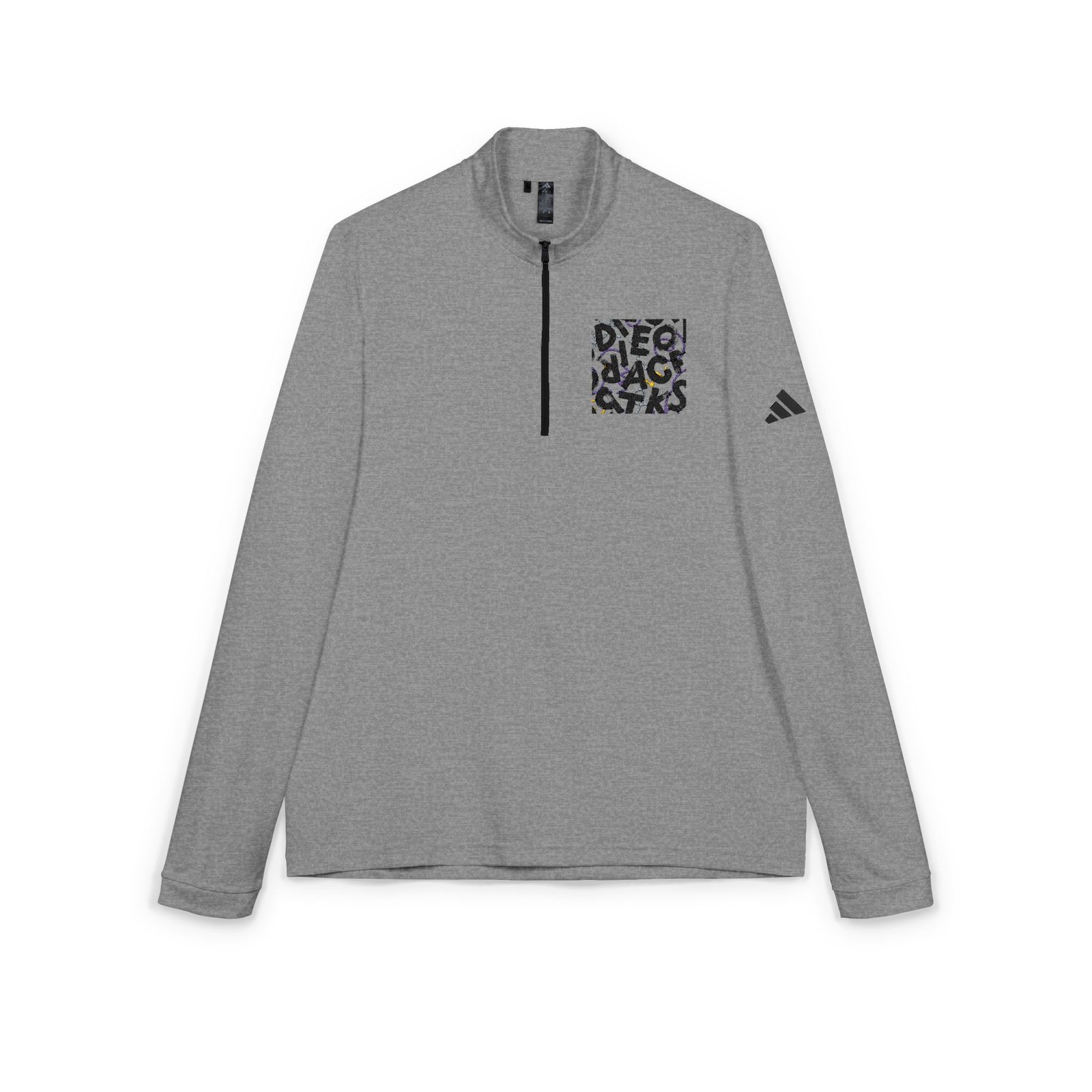 Adidas - Quarter-Zip Pullover - Embroidered Leopard Patch - Image 4