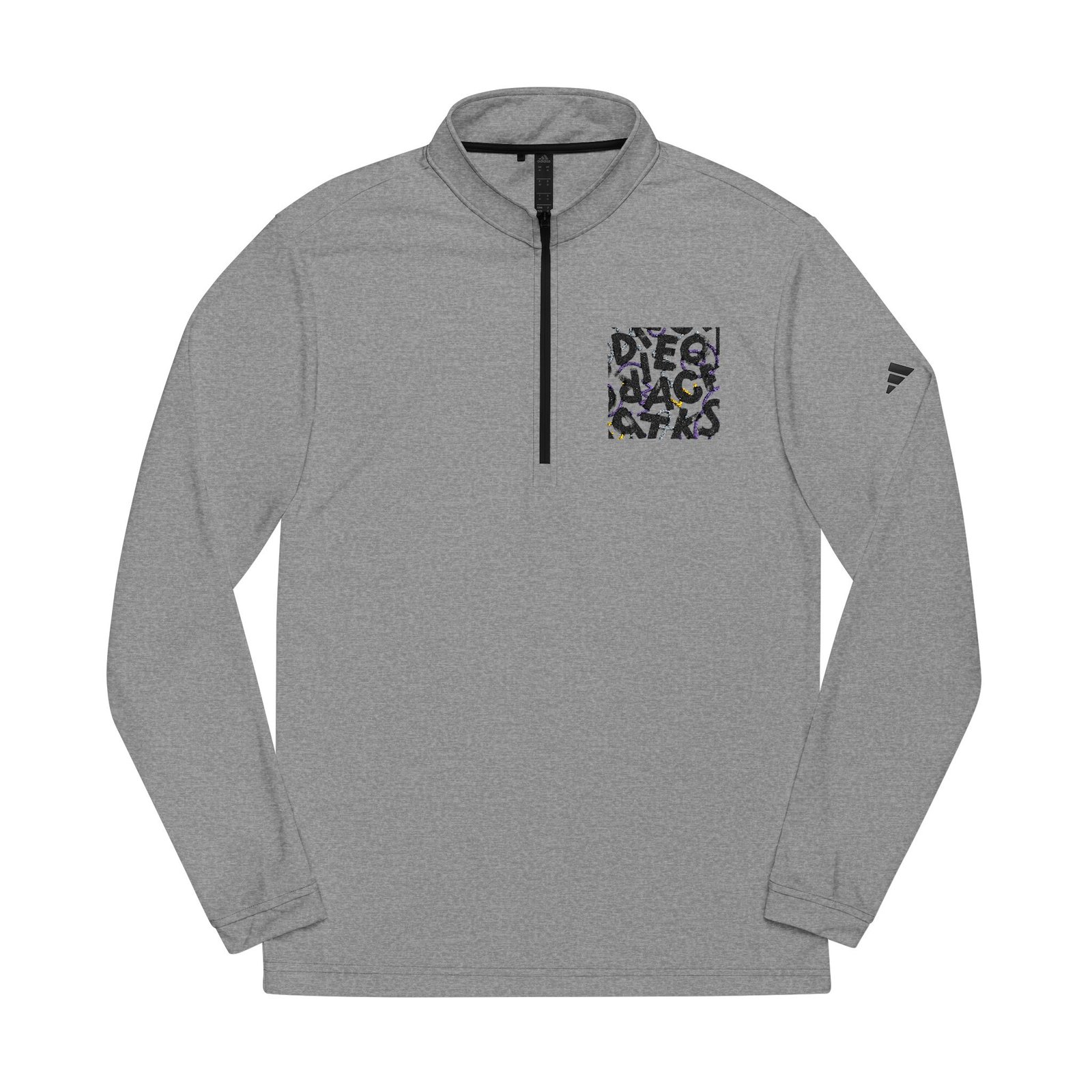 Adidas - Quarter-Zip Pullover - Embroidered Leopard Patch - Image 2