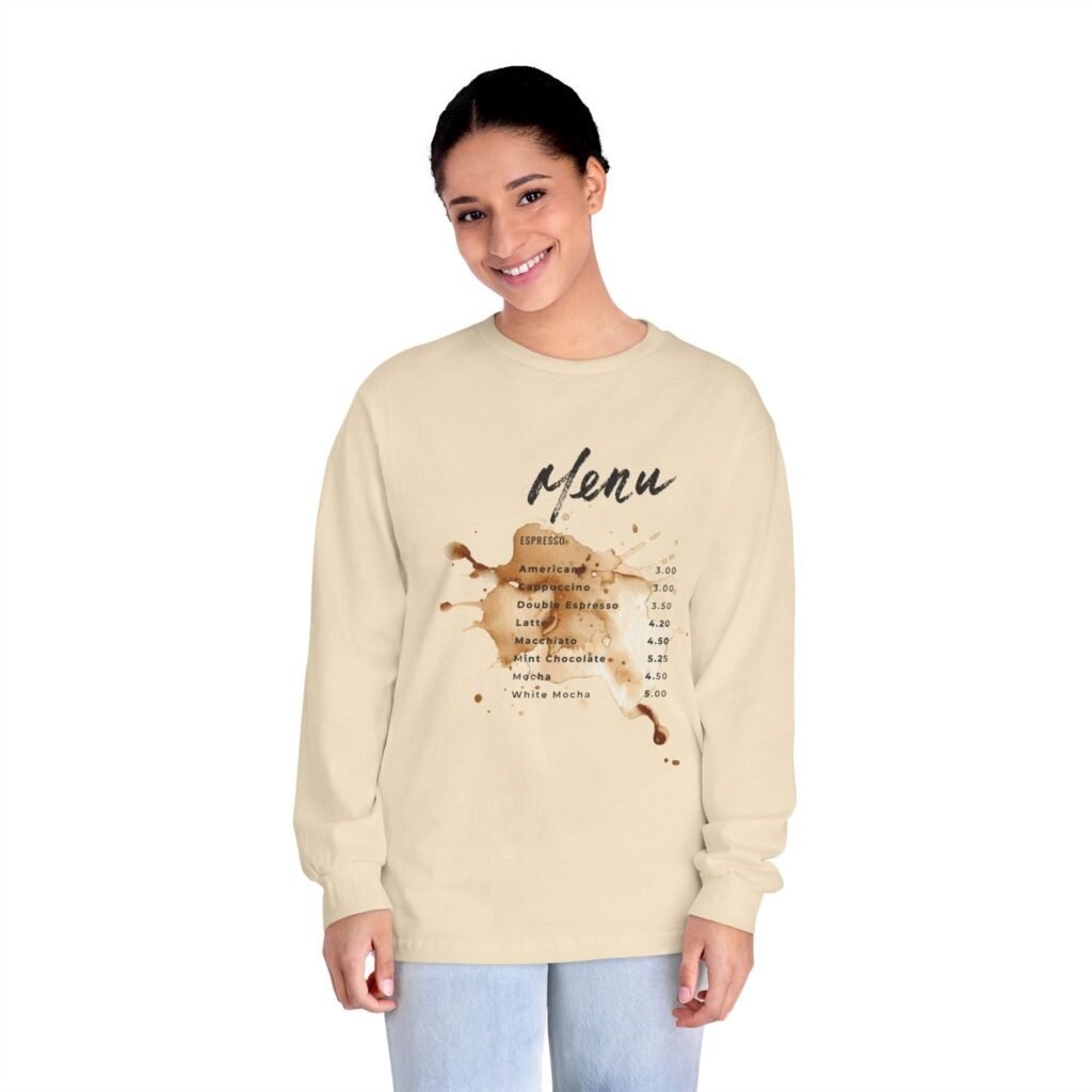 American Apparel - Coffee Shop Menu Long Sleeve Tee
