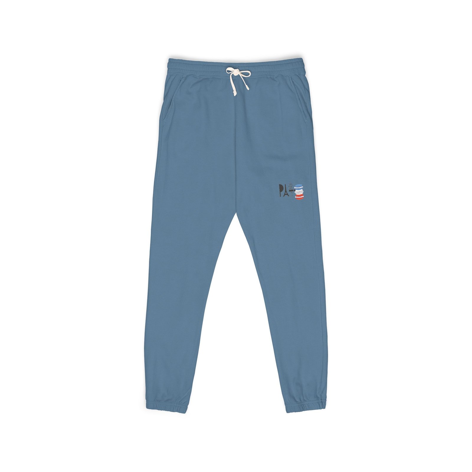 Comfort Colors - Cream Fleece Sweatpants with Small Japanese Kanji & Flag Embroidery - Image 13