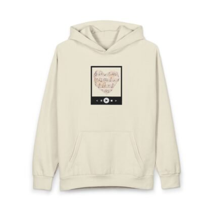 Lane Seven - Music Sheet Heart Hoodie — Vintage Sheet Music Graphic Pullover