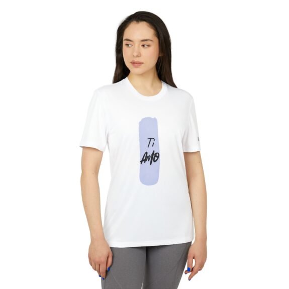 Adidas - Ti Amo Graphic T-Shirt — Minimalist Brushstroke Love Tee
