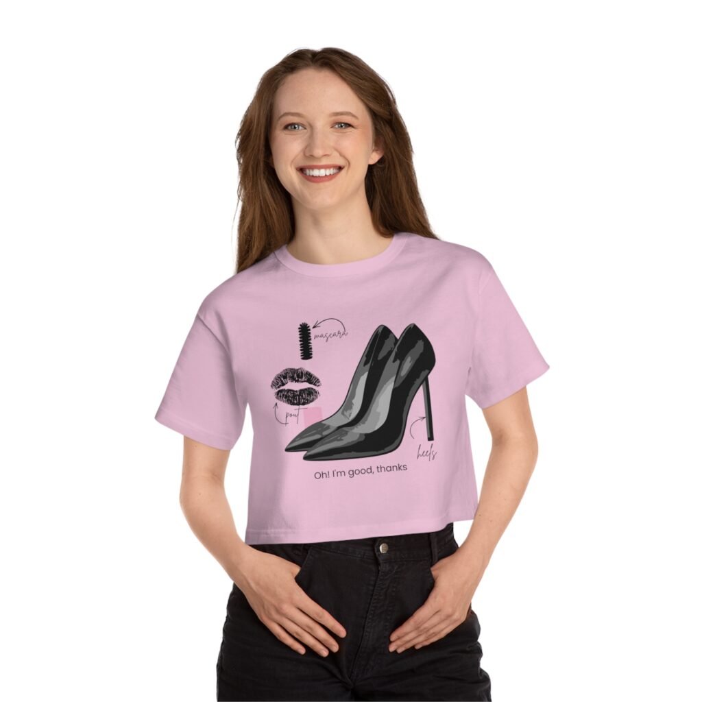 Champion - Women’s Fashion Graphic Cropped Tee