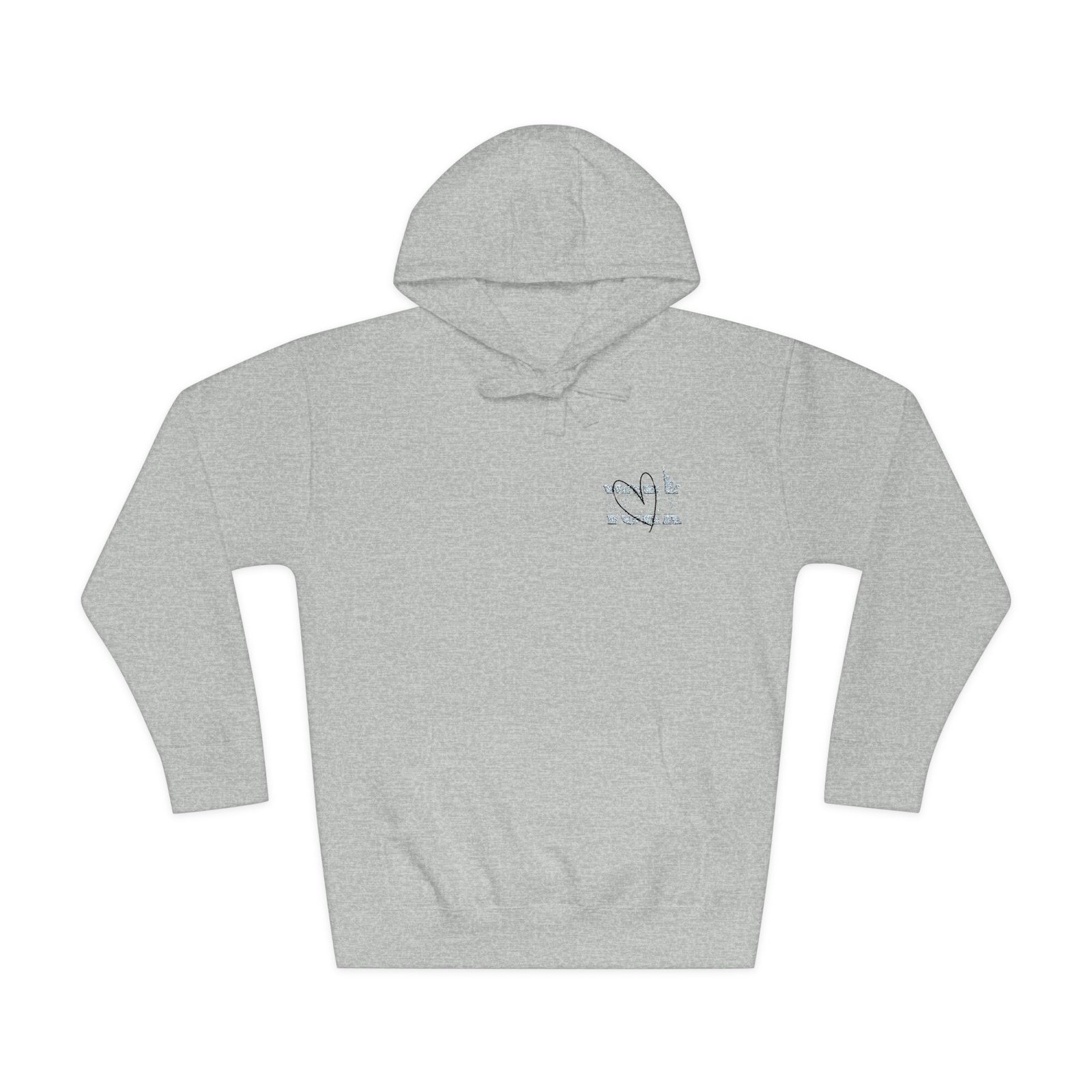 Cotton Heritage - Minimalist Hoodie — Small Chest Calligraphy Design - Image 15