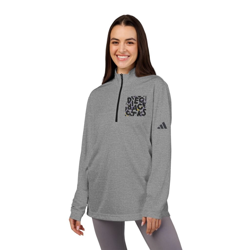 Adidas - Quarter-Zip Pullover - Embroidered Leopard Patch