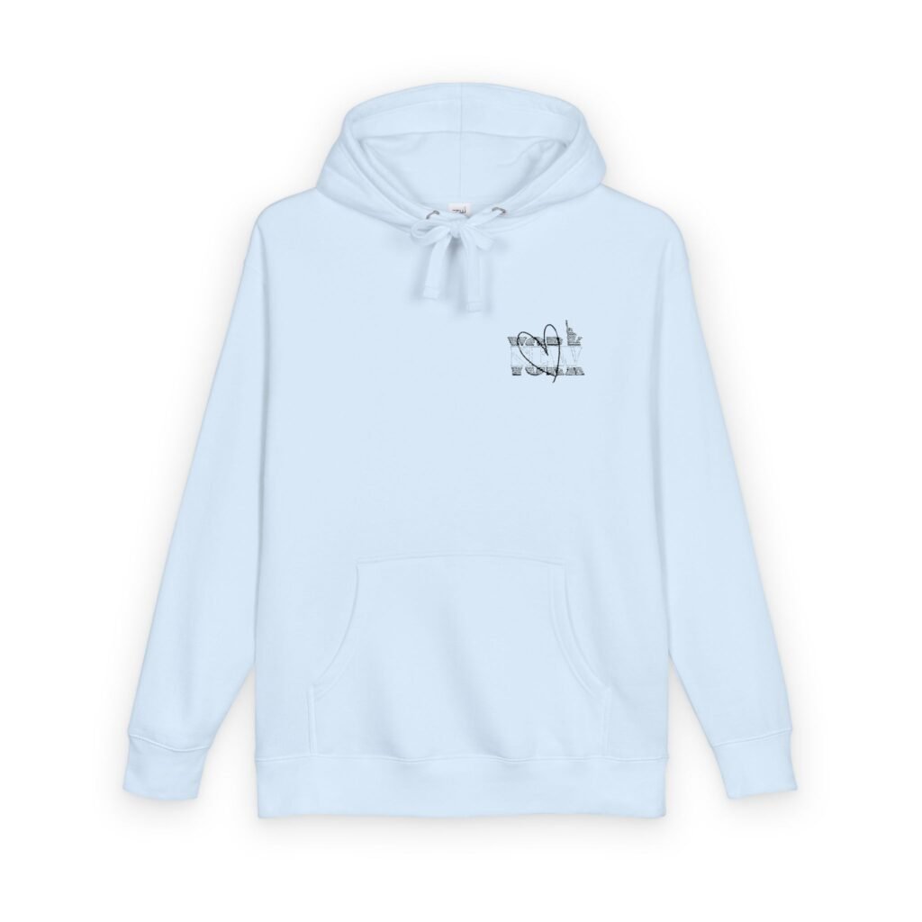Cotton Heritage - Minimalist Hoodie — Small Chest Calligraphy Design