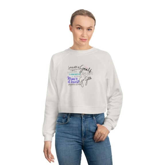 Bella + Canvas - Cropped Pullover — "Breathe, Goals, Brave & Beautiful" Inspirational Graphic
