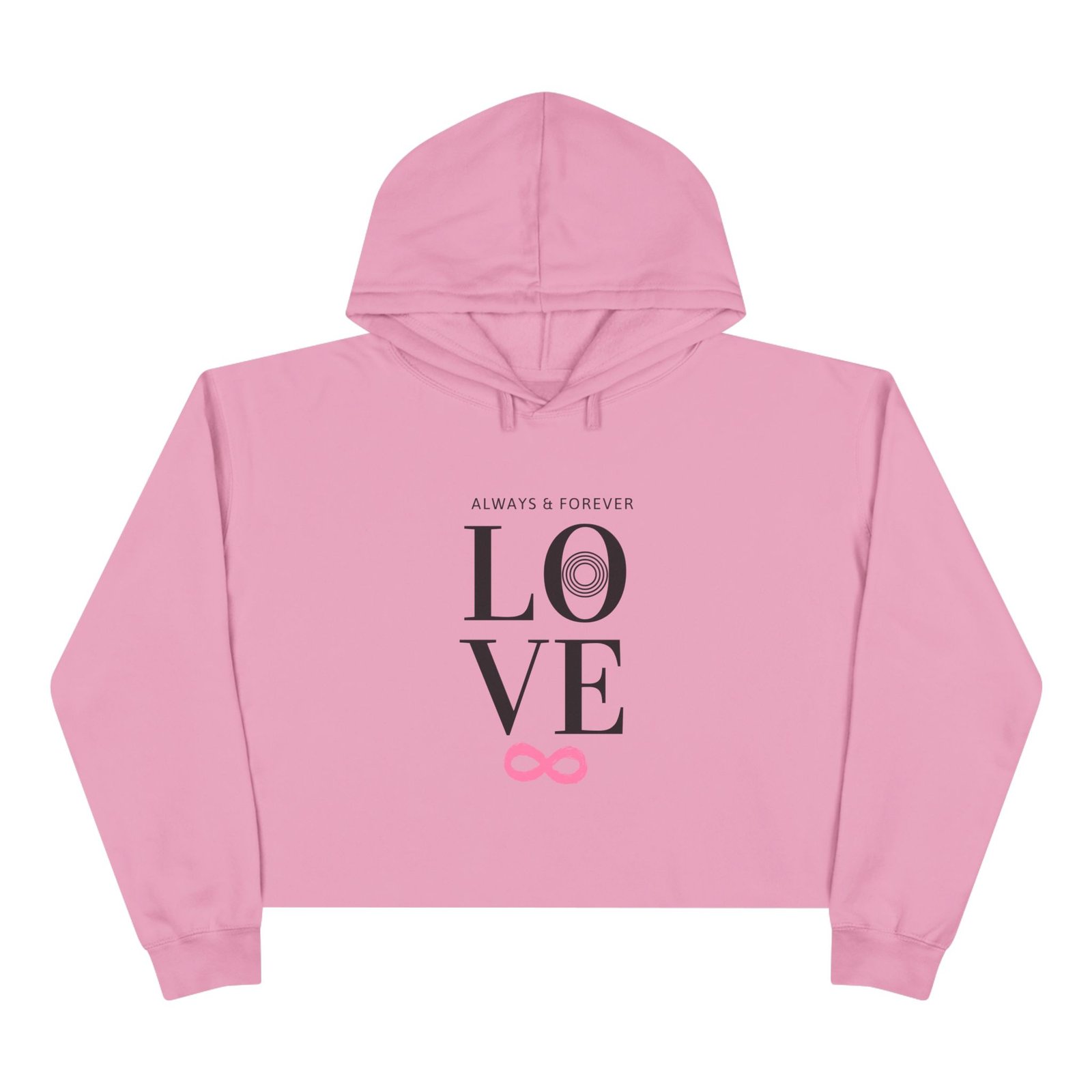 Lane Seven - Crop Hoodie — "Always & Forever LOVE" - Image 4