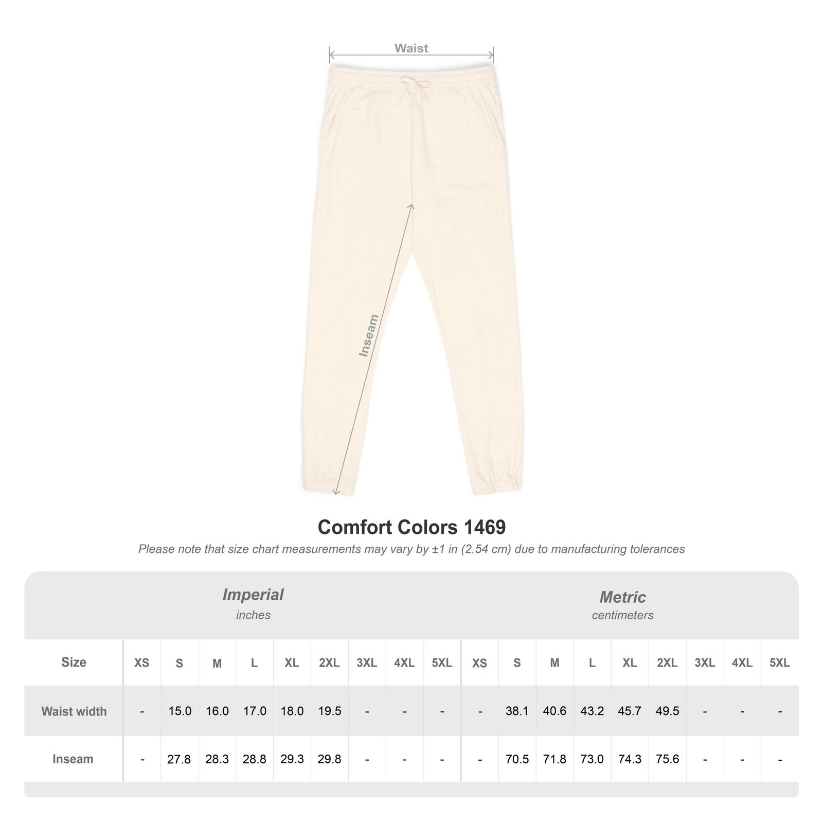 Comfort Colors - Cream Fleece Sweatpants— Cozy Casual Loungewear - Image 5
