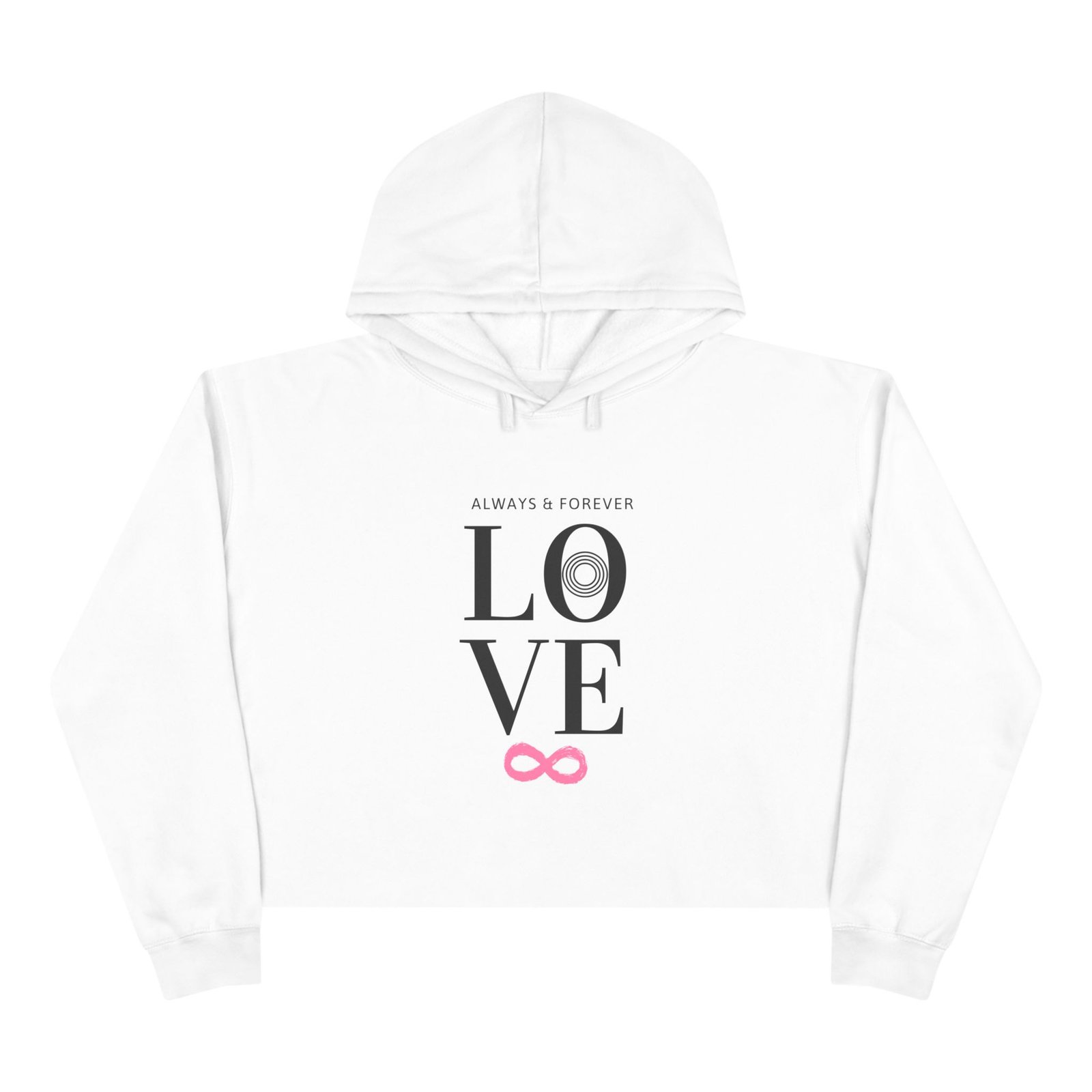 Lane Seven - Crop Hoodie — "Always & Forever LOVE" - Image 2