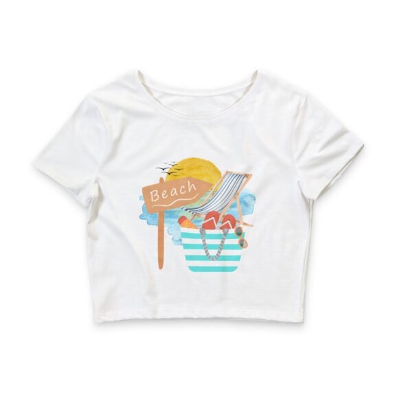 Bella+Canvas - Beach Vibes Crop Tee