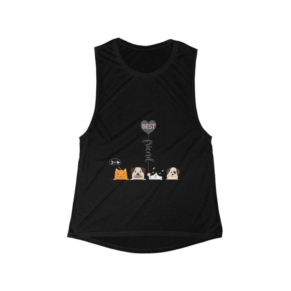 Bella+Canva Women's Flowy Scoop Muscle Tank | Customized