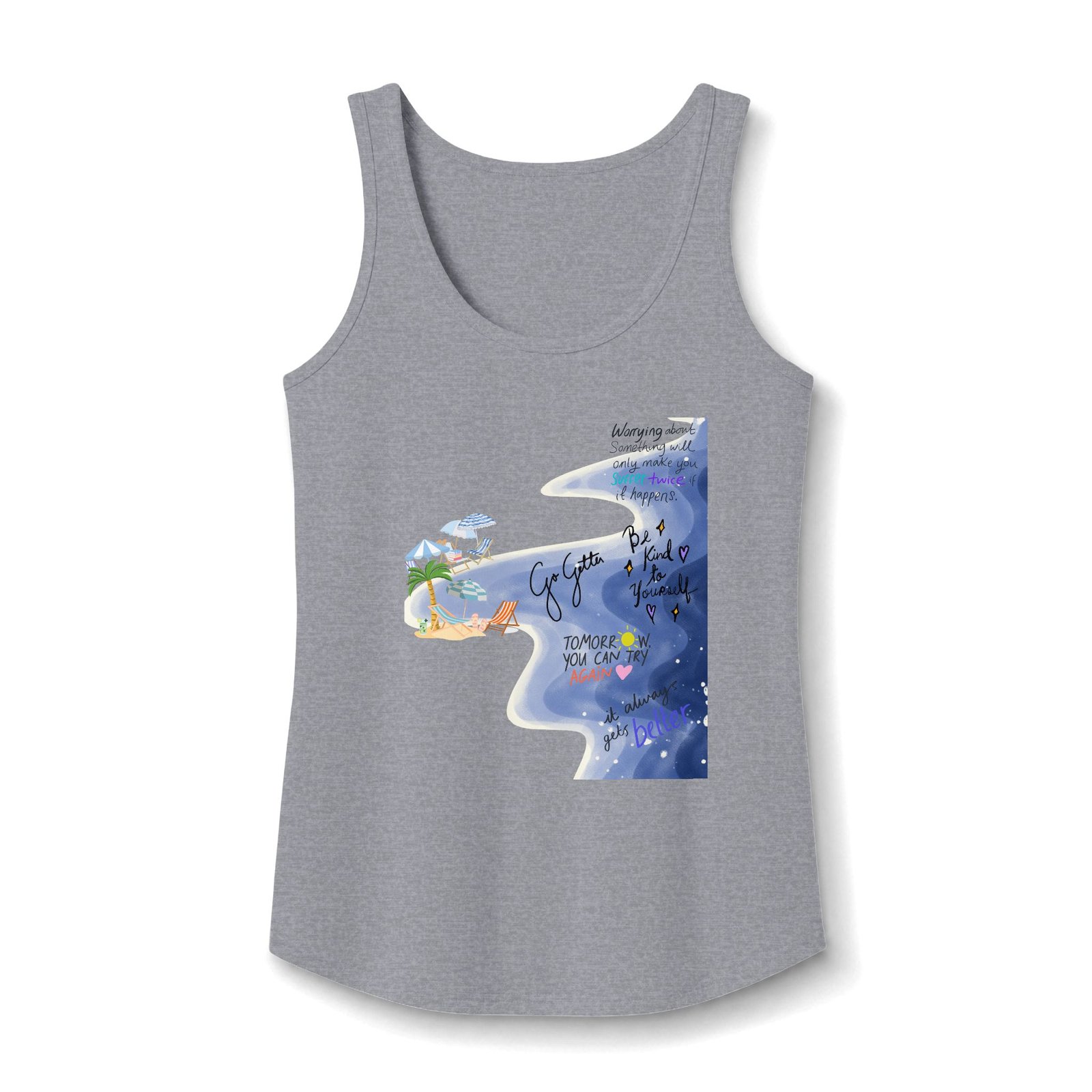 Port & Company — Women's Beachy Watercolor Tank Top - Image 7