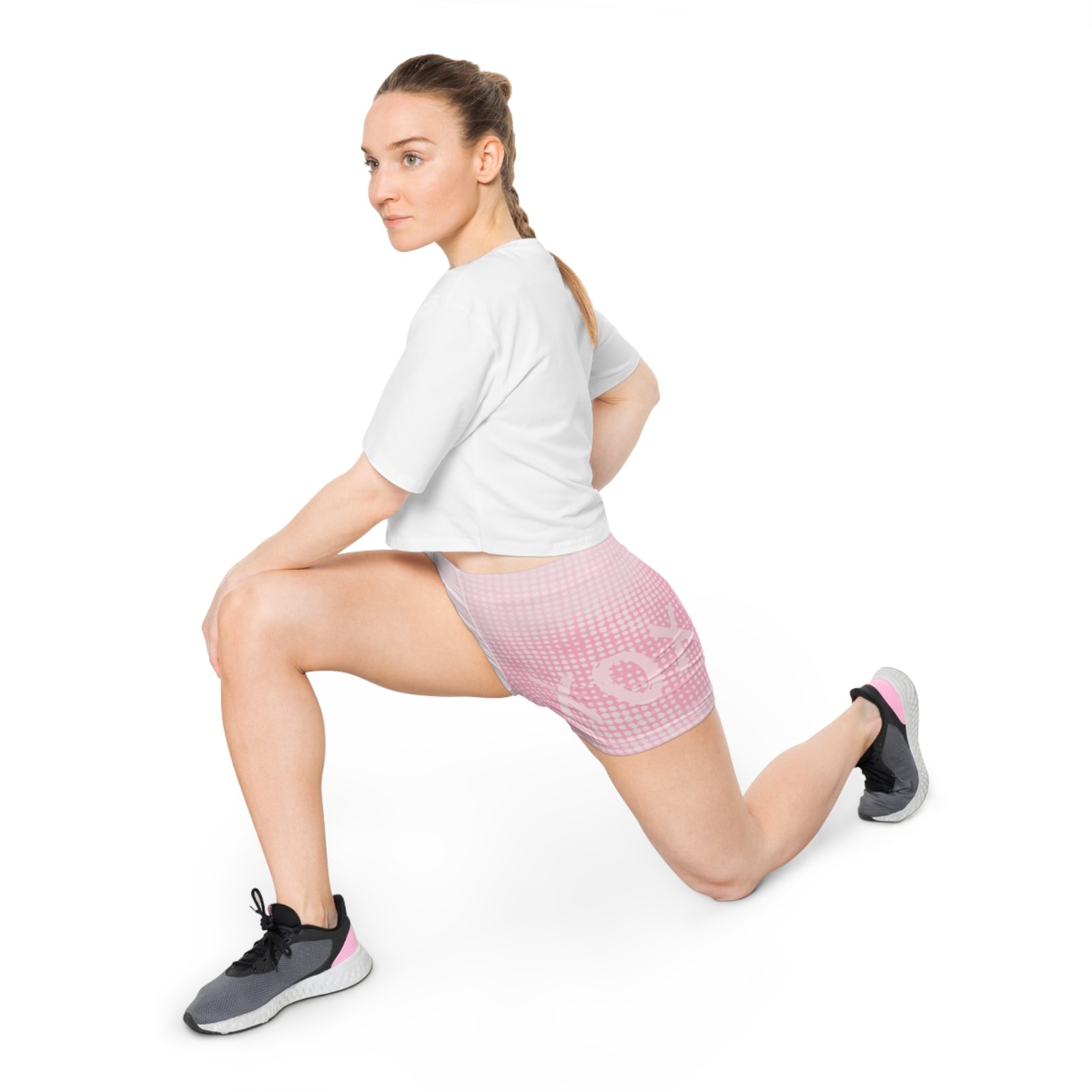 Women's Heart 'XO' Pink Stretch Shorts — Lounge & Activewear - Image 4