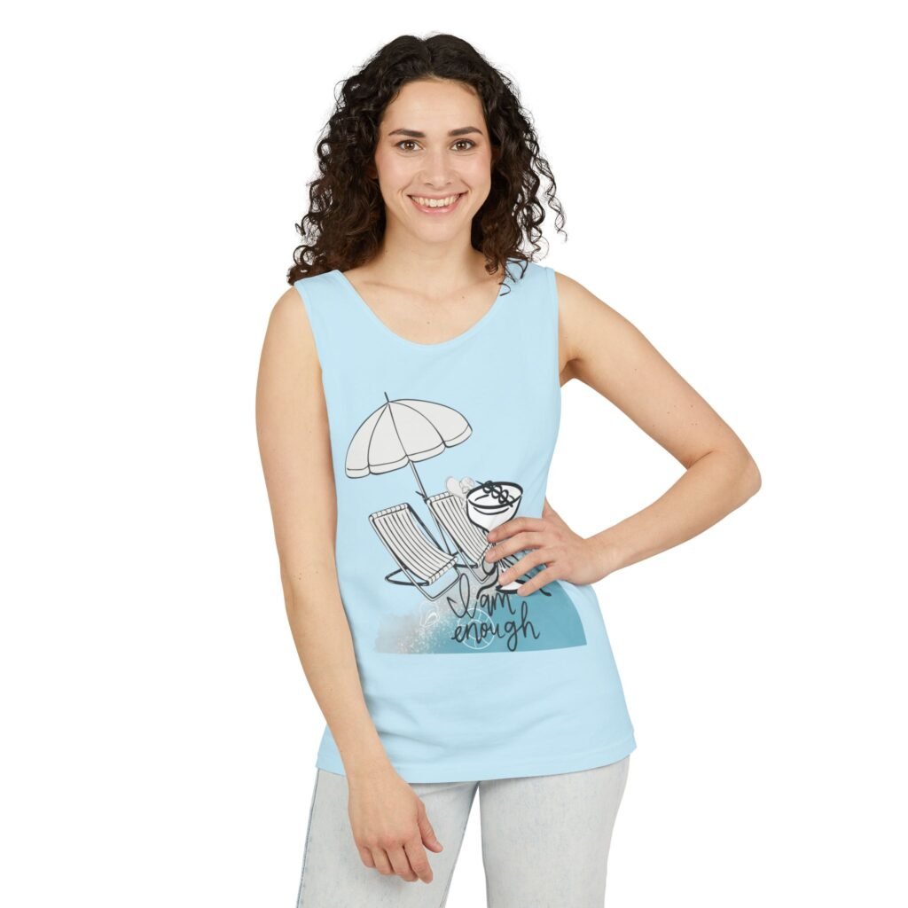 Comfort Colors — I Am Enough Beach Tank Top