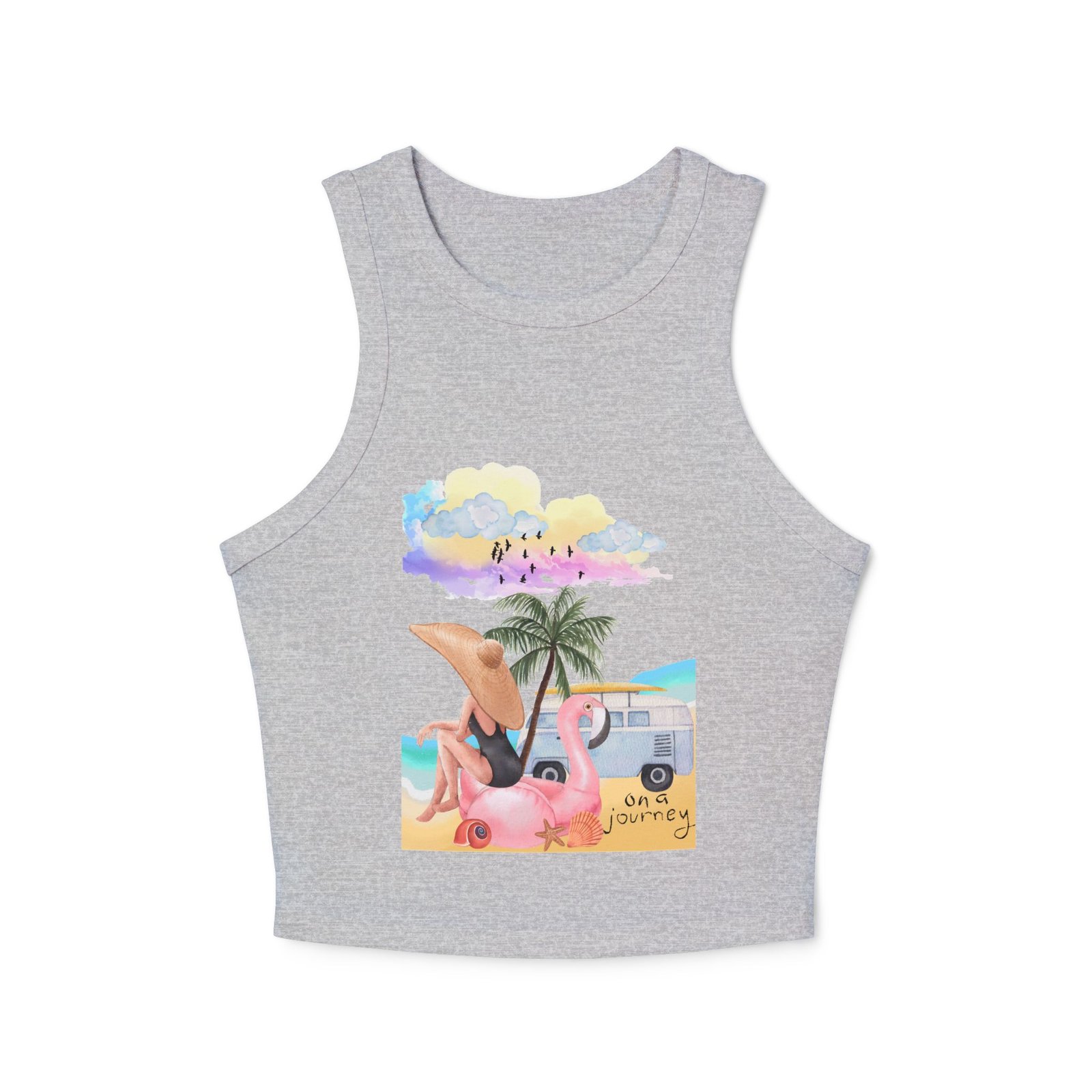 Bella+Canvas — Racer Tank Top - Beach Road Trip Graphic - Image 9