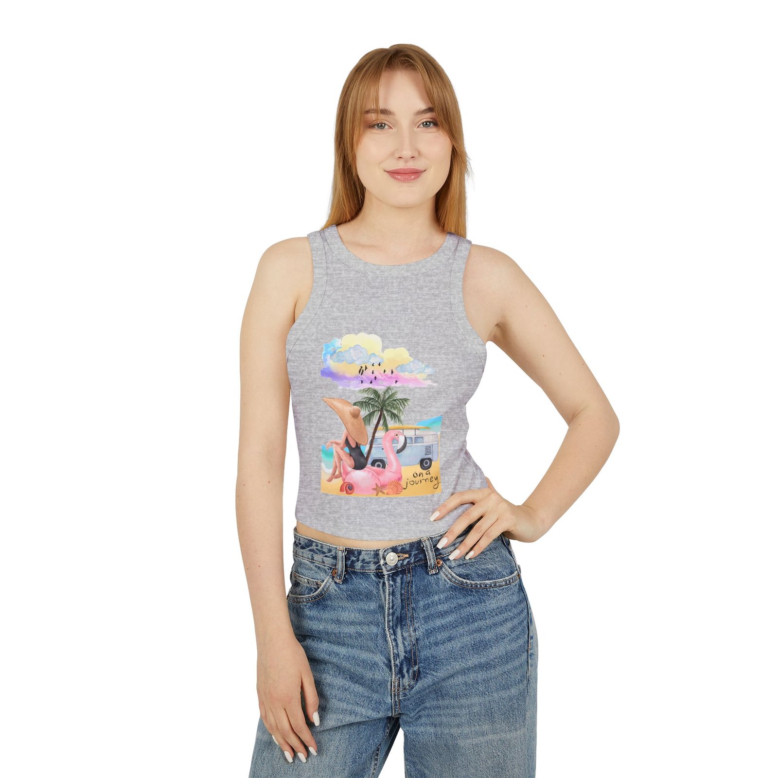 Bella+Canvas — Racer Tank Top - Beach Road Trip Graphic - Image 12
