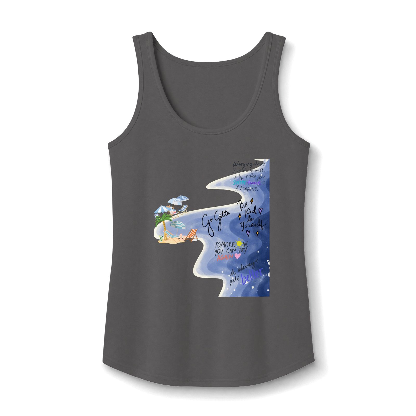 Port & Company — Women's Beachy Watercolor Tank Top - Image 5