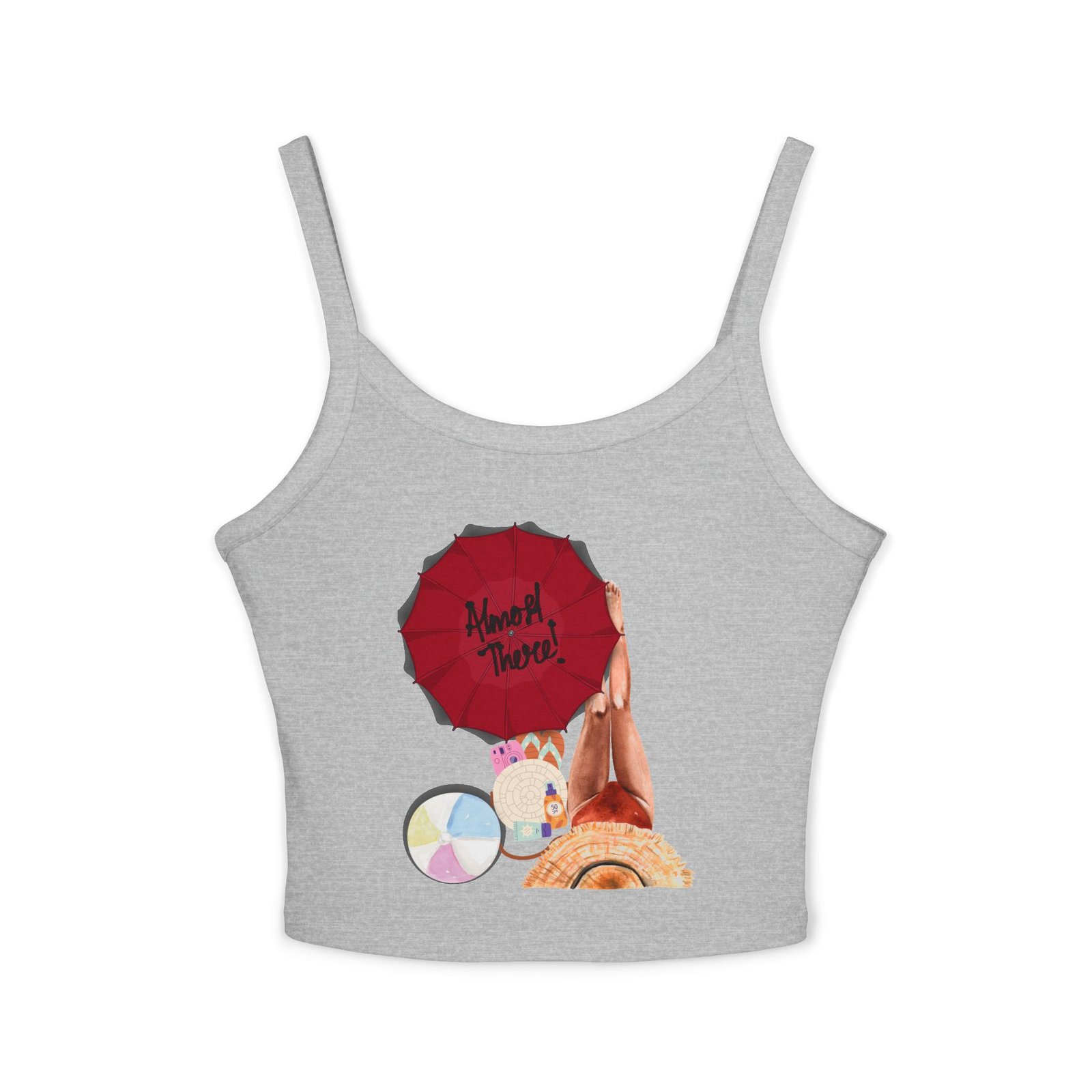 Bella+Canvas — Beach Vibes Crop Tank — Summer Umbrella Graphic - Image 25