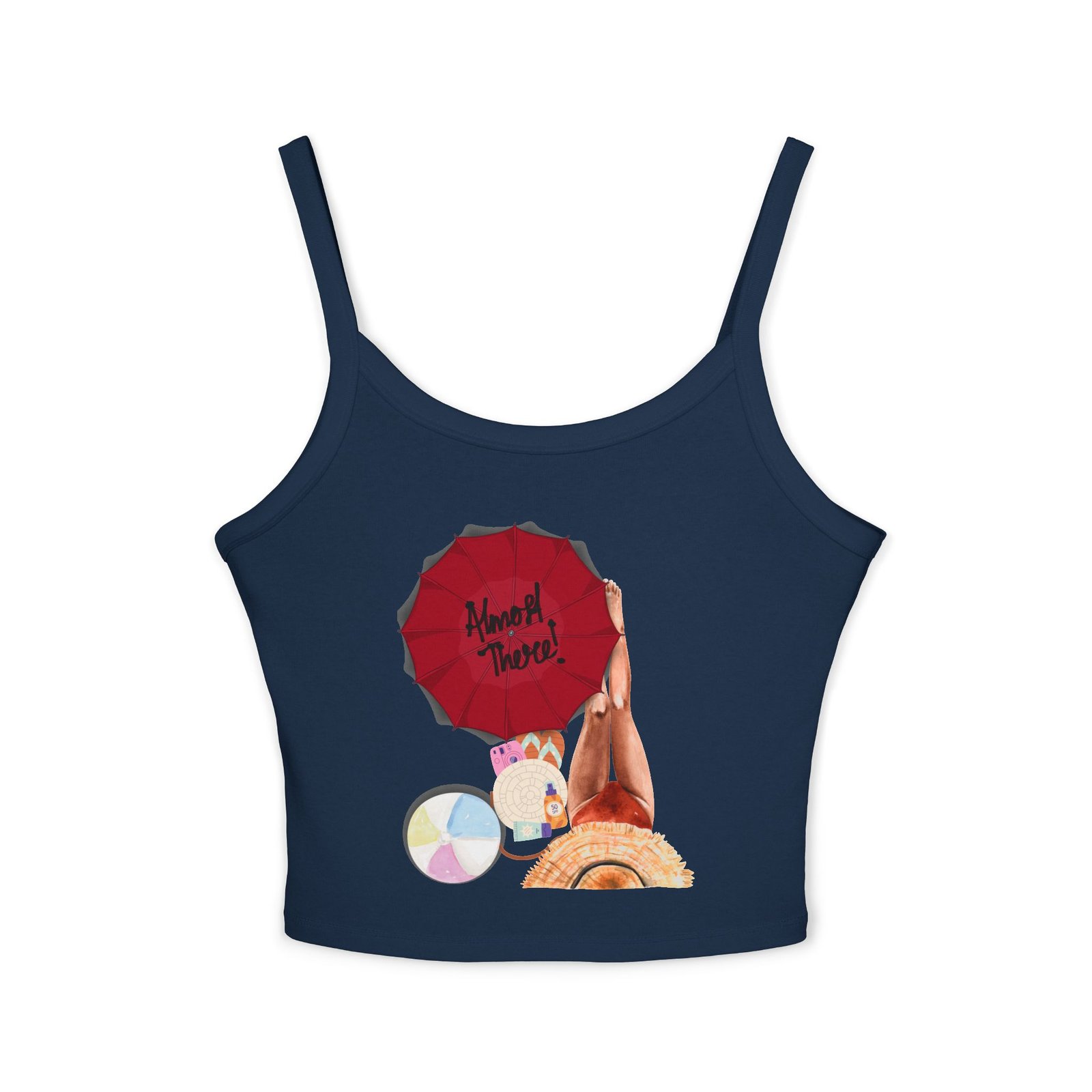 Bella+Canvas — Beach Vibes Crop Tank — Summer Umbrella Graphic - Image 31