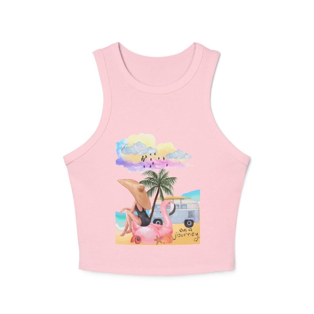 Bella+Canvas — Racer Tank Top - Beach Road Trip Graphic