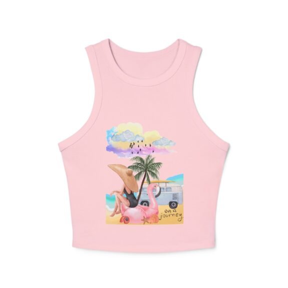 Bella+Canvas — Racer Tank Top - Beach Road Trip Graphic