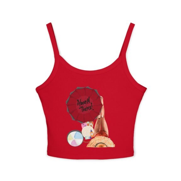 Bella+Canvas — Beach Vibes Crop Tank — Summer Umbrella Graphic