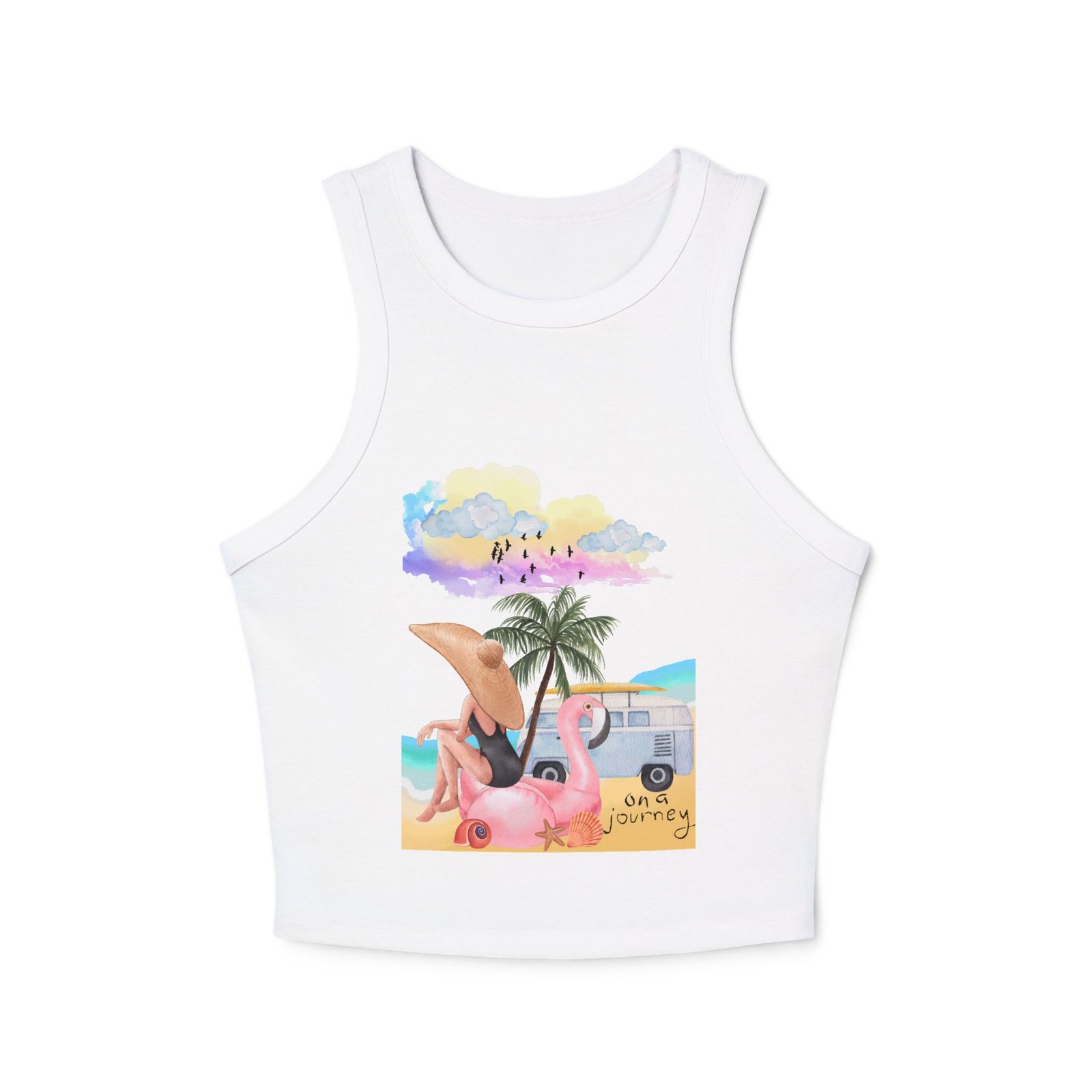 Bella+Canvas — Racer Tank Top - Beach Road Trip Graphic - Image 5