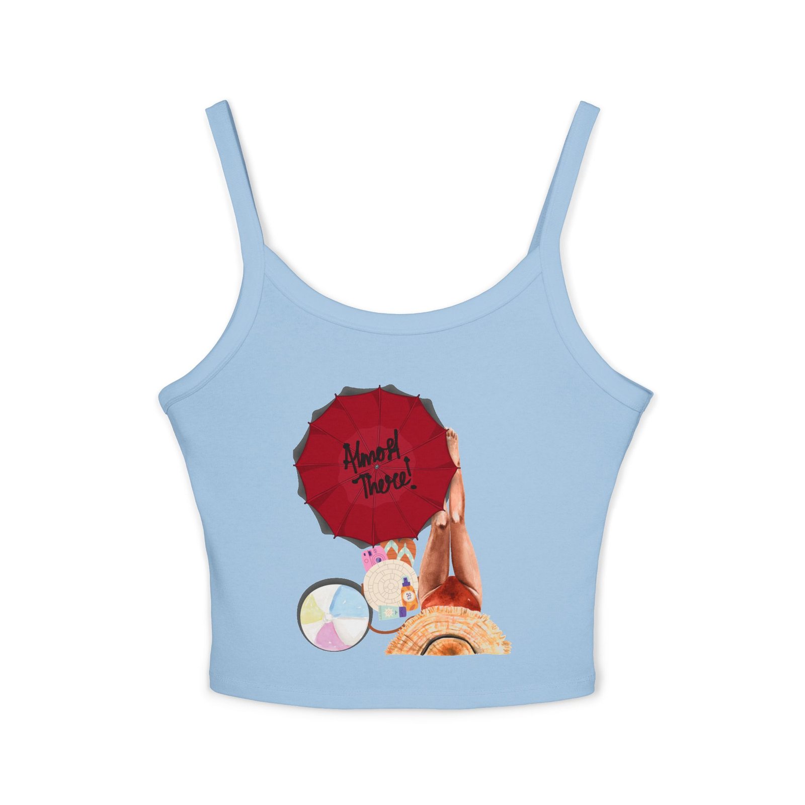 Bella+Canvas — Beach Vibes Crop Tank — Summer Umbrella Graphic - Image 19