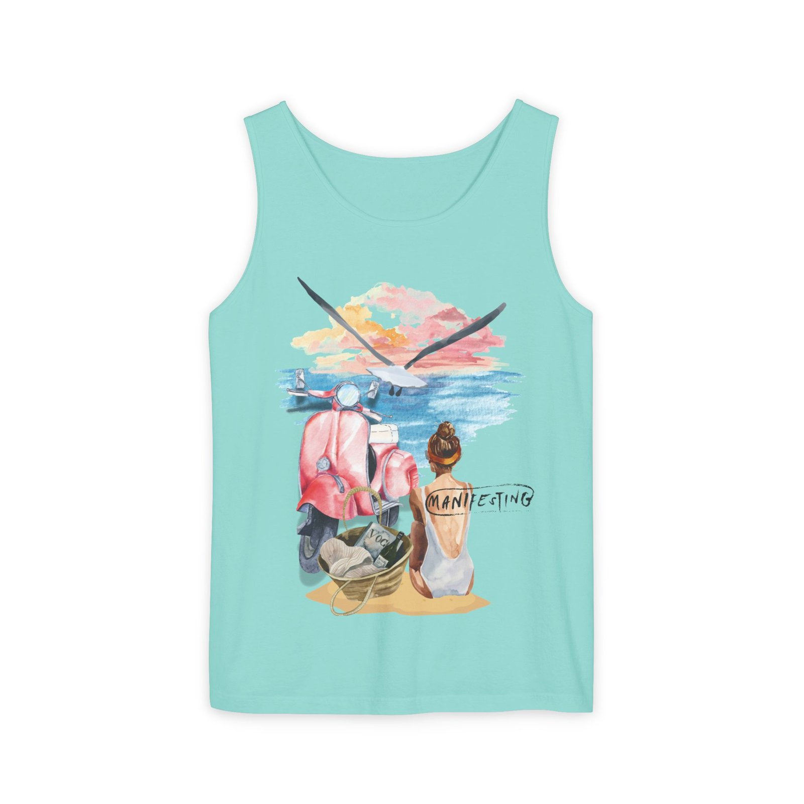 Comfort Colors —Women’s Beach Tank Top — Scooter Sunset Graphic - Image 17