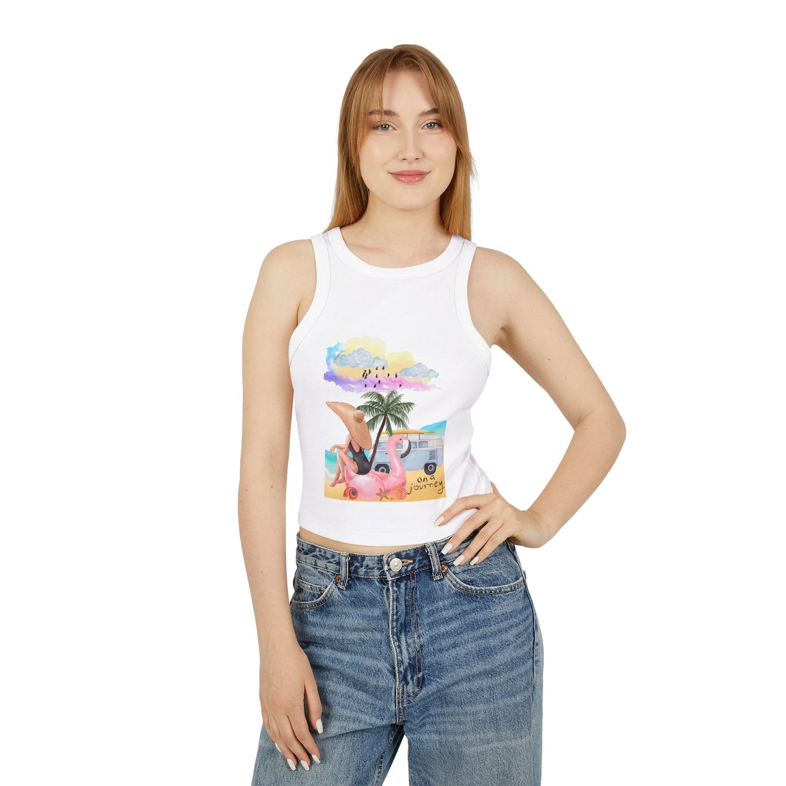 Bella+Canvas — Racer Tank Top - Beach Road Trip Graphic - Image 8