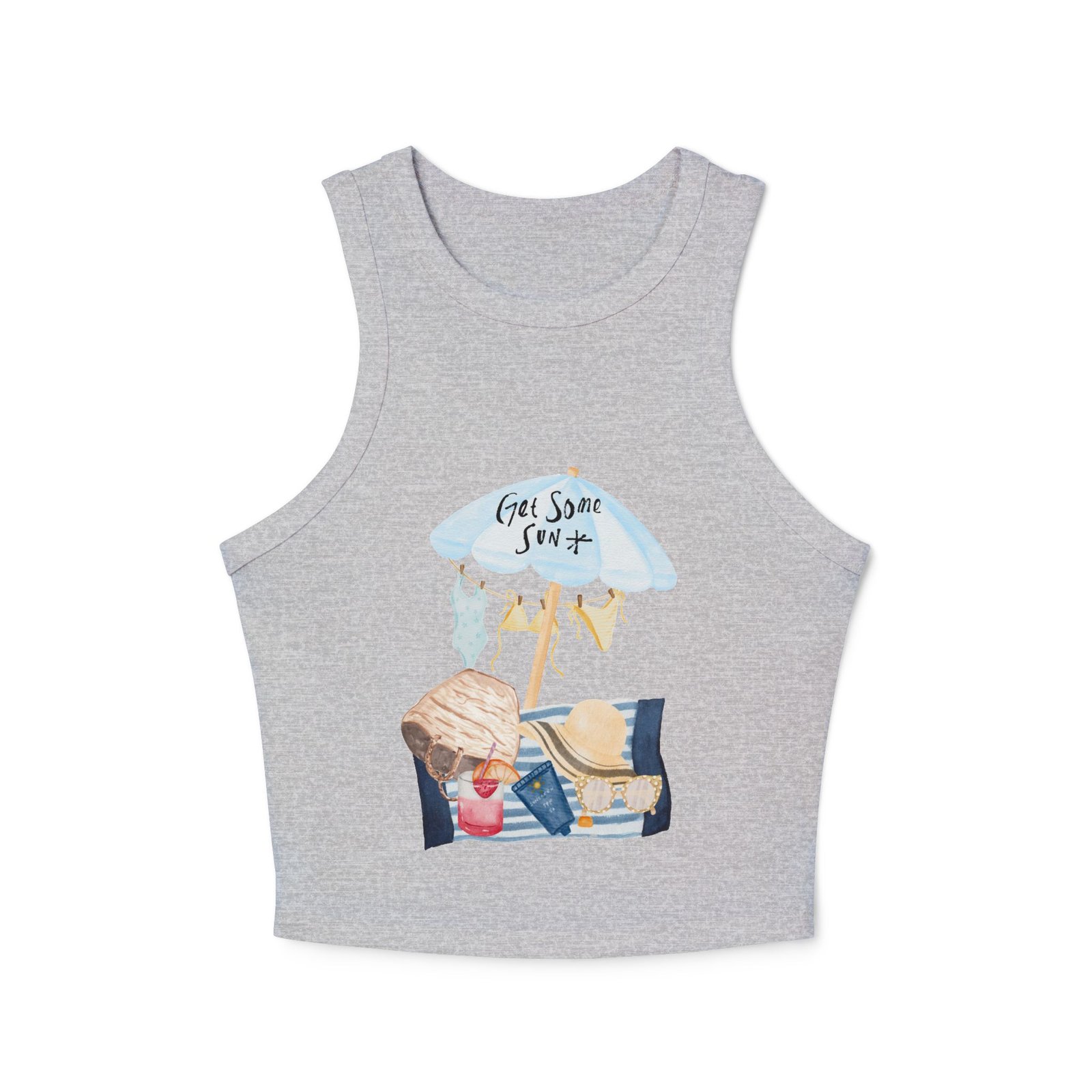 Bella+Canvas — Racer Tank Top — Beach Scene Graphic - Image 13