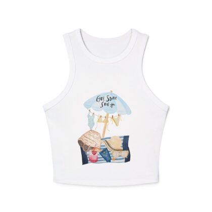 Bella+Canvas — Racer Tank Top — Beach Scene Graphic