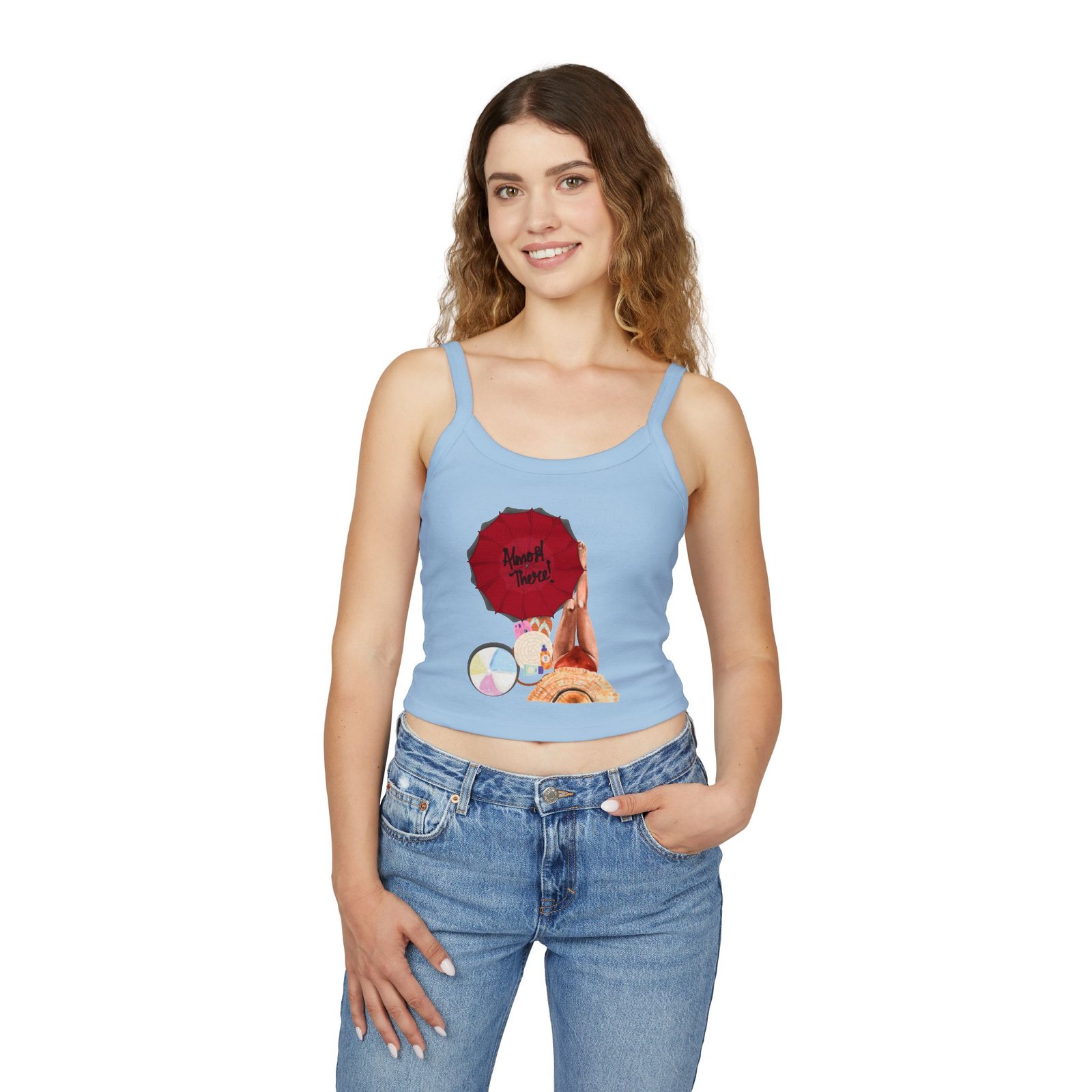 Bella+Canvas — Beach Vibes Crop Tank — Summer Umbrella Graphic - Image 21