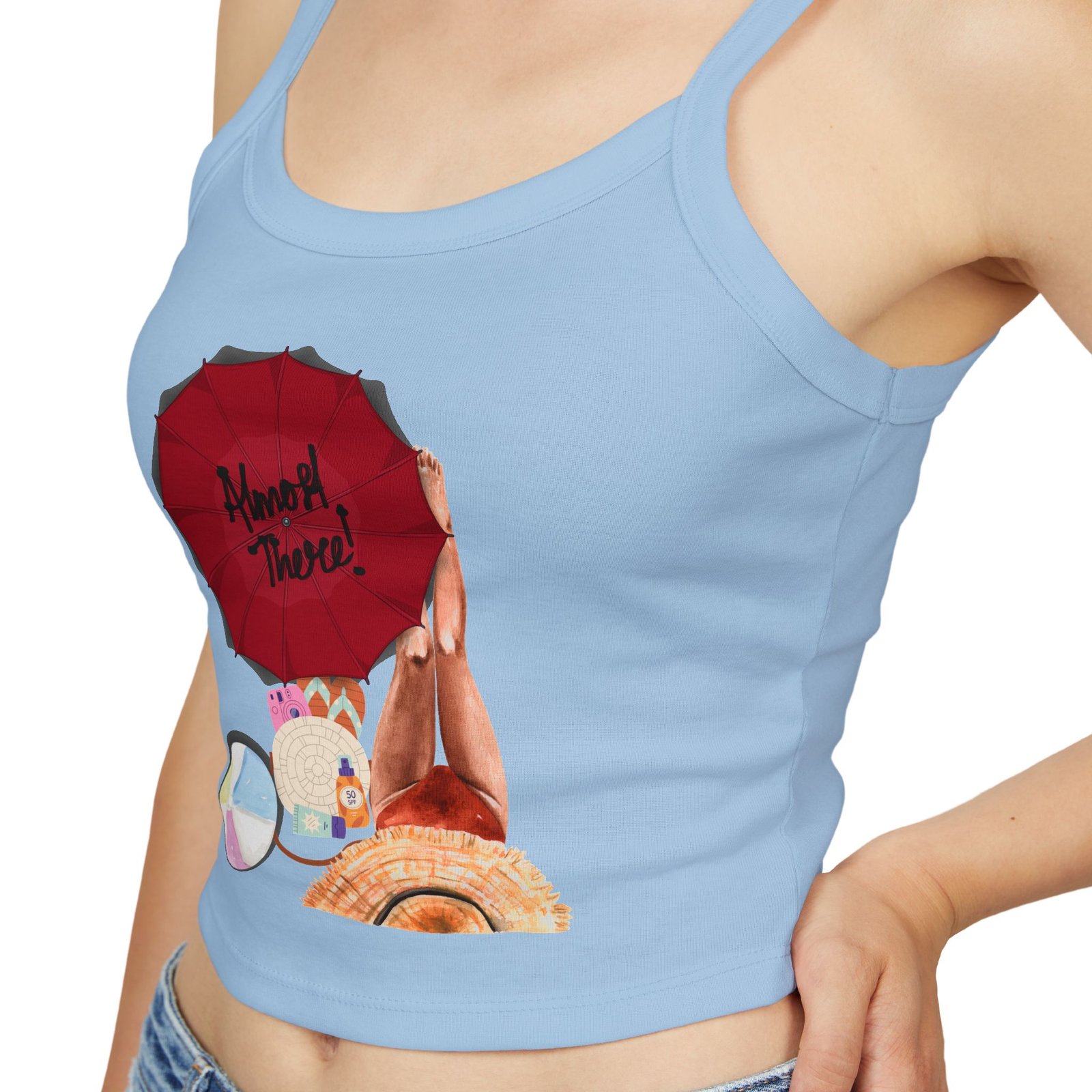 Bella+Canvas — Beach Vibes Crop Tank — Summer Umbrella Graphic - Image 23