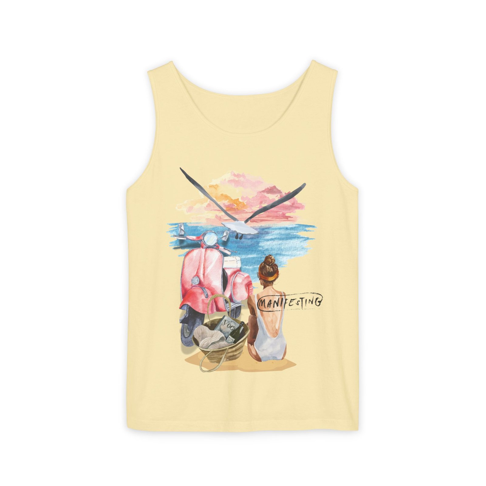 Comfort Colors —Women’s Beach Tank Top — Scooter Sunset Graphic - Image 13