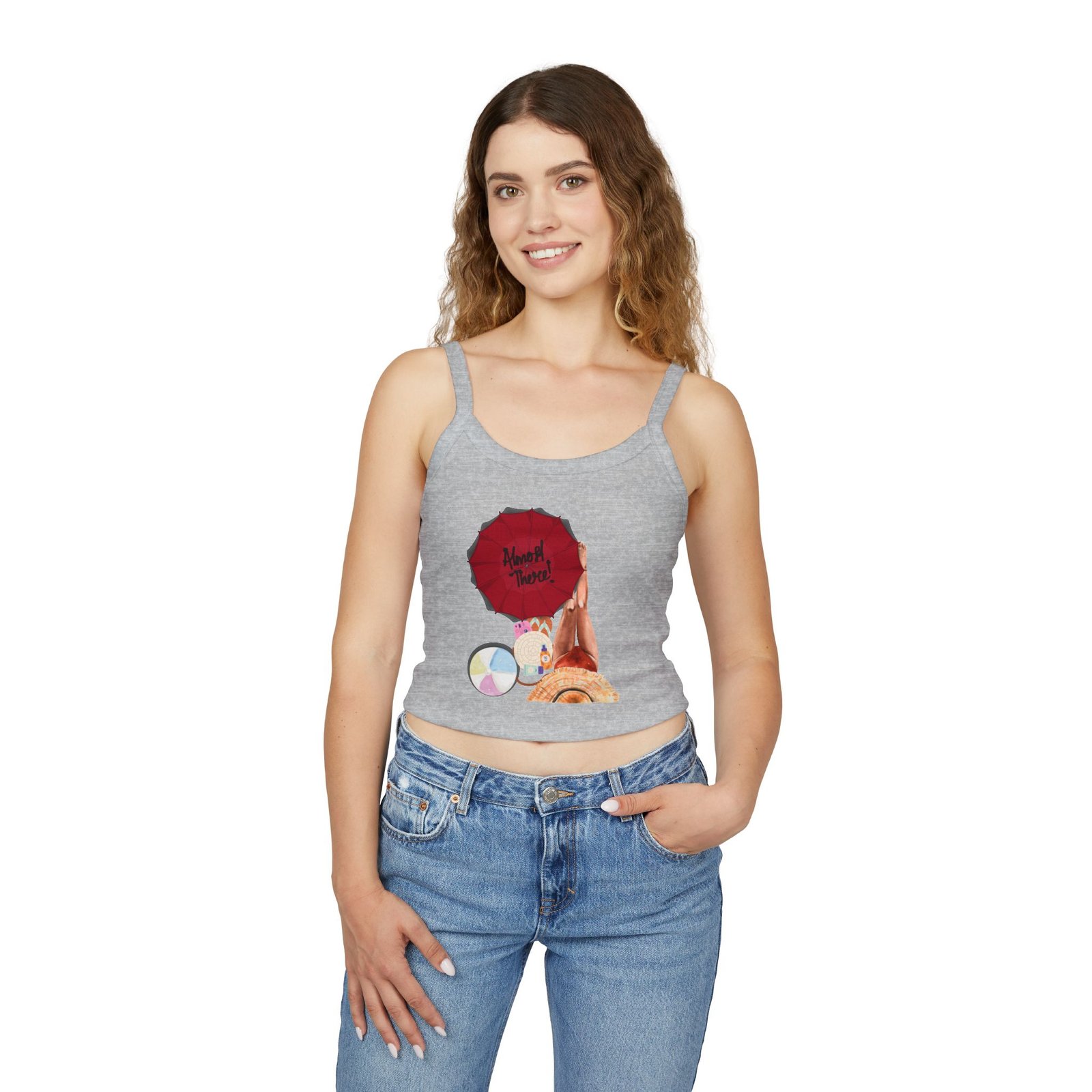 Bella+Canvas — Beach Vibes Crop Tank — Summer Umbrella Graphic - Image 27