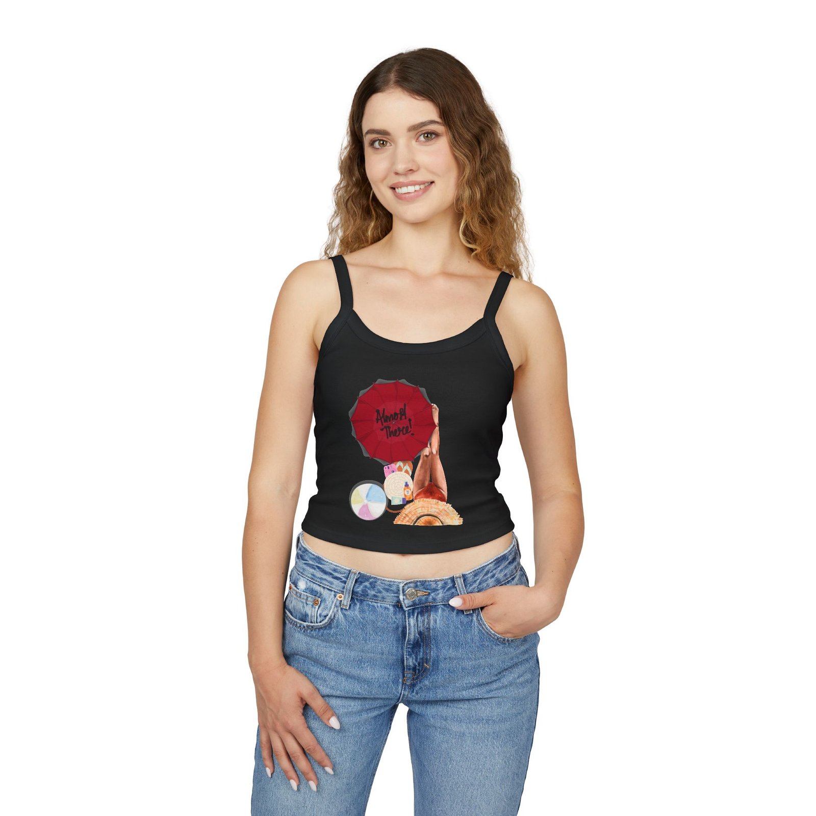 Bella+Canvas — Beach Vibes Crop Tank — Summer Umbrella Graphic - Image 15