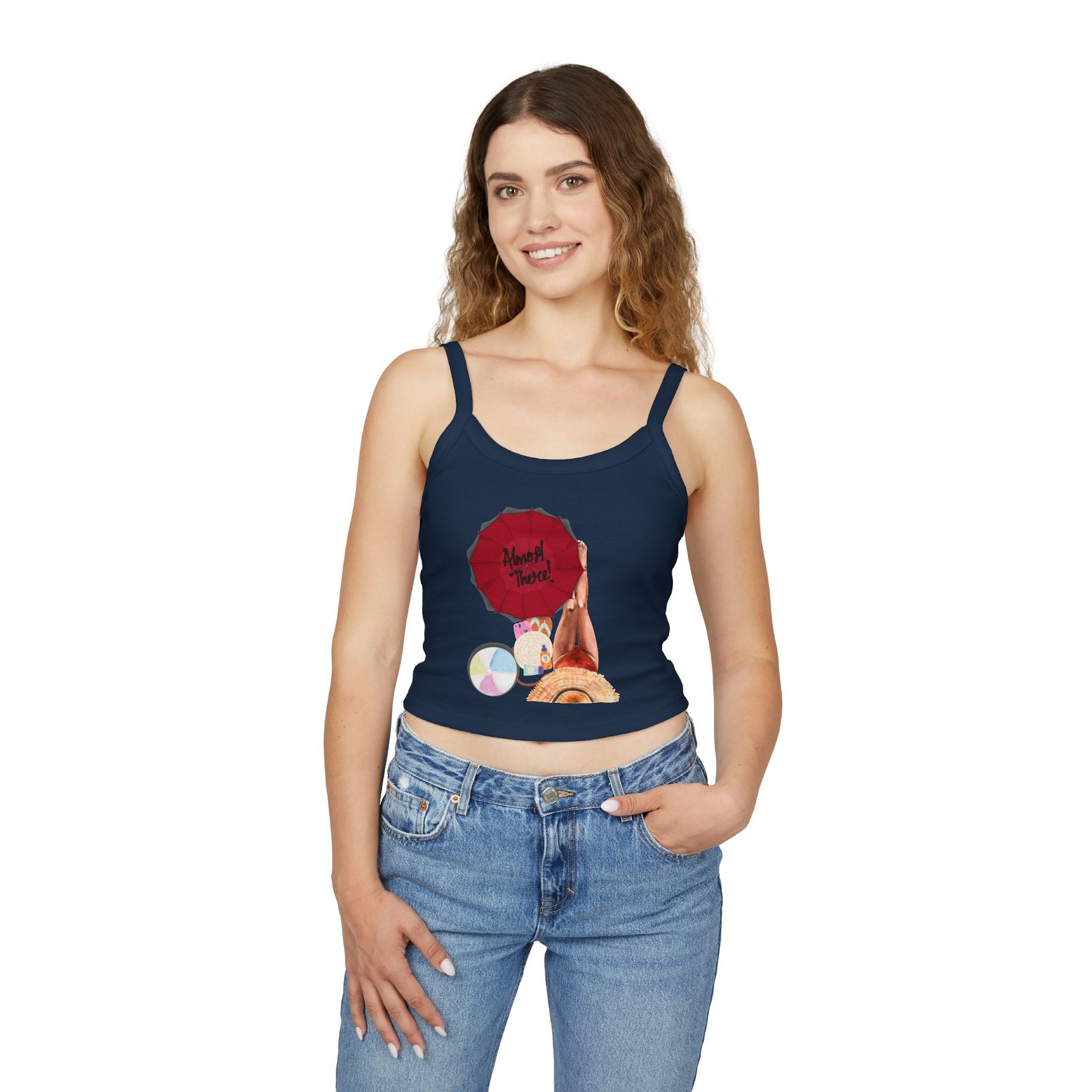 Bella+Canvas — Beach Vibes Crop Tank — Summer Umbrella Graphic - Image 33