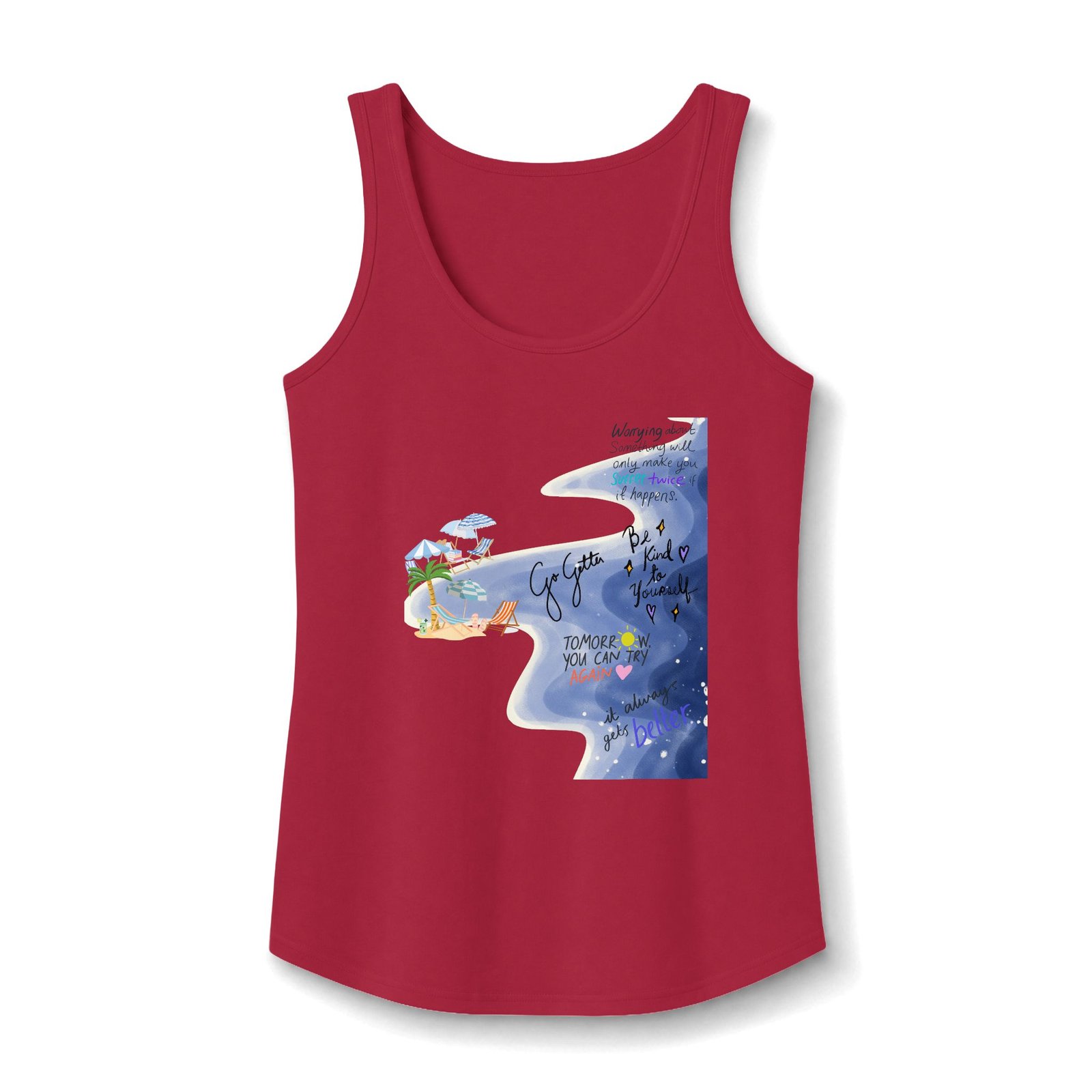 Port & Company — Women's Beachy Watercolor Tank Top - Image 11
