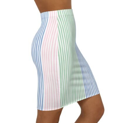 Striped Pastel Pencil Skirt