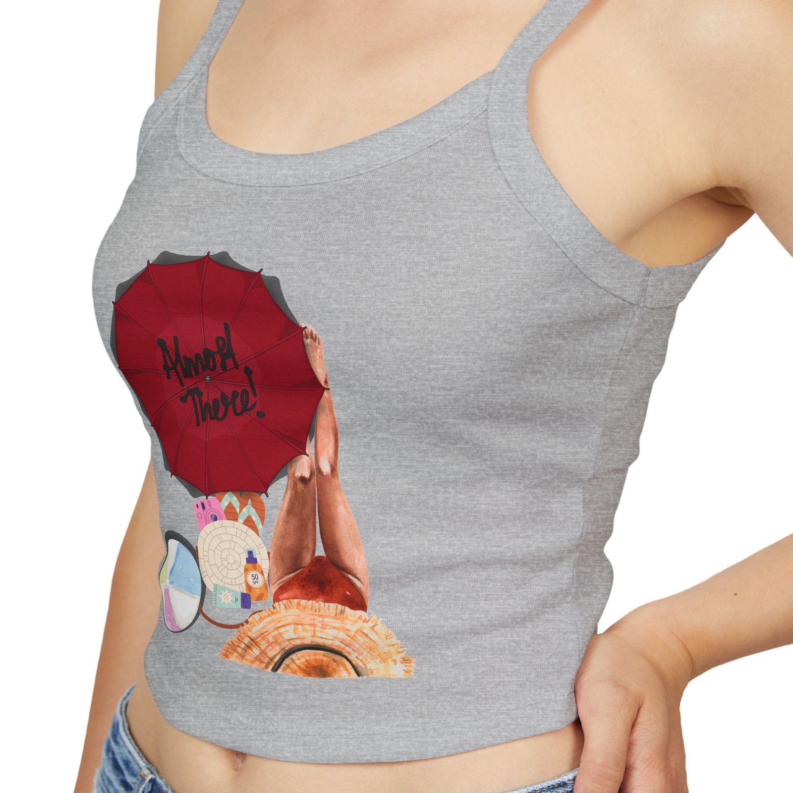 Bella+Canvas — Beach Vibes Crop Tank — Summer Umbrella Graphic - Image 29