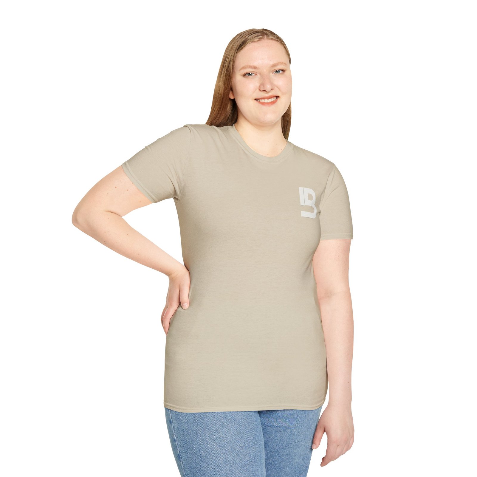 Lily Basics Neutral Soft-style Tee| Minimal 'LB' Logo T-Shirt - Image 6