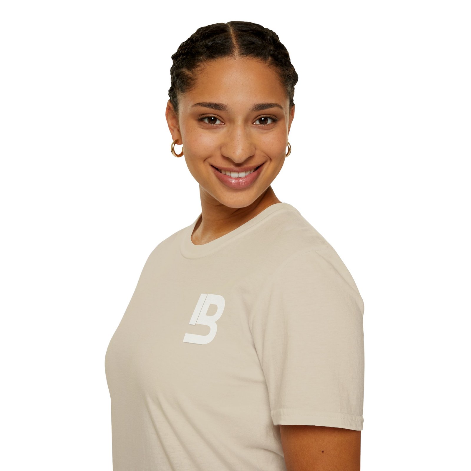 Lily Basics Neutral Soft-style Tee| Minimal 'LB' Logo T-Shirt - Image 7