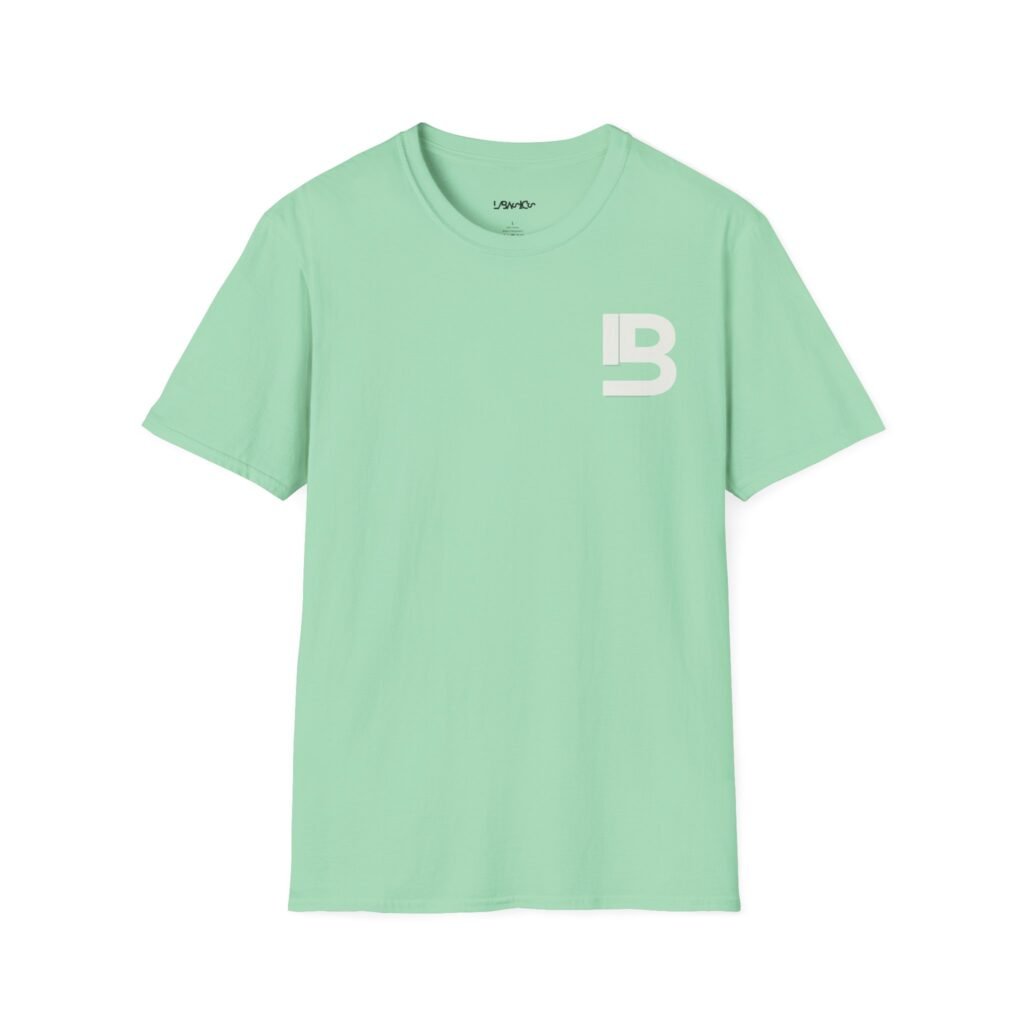 Lily Basics Mint Soft-style Tee| Minimal 'LB' Logo T-Shirt