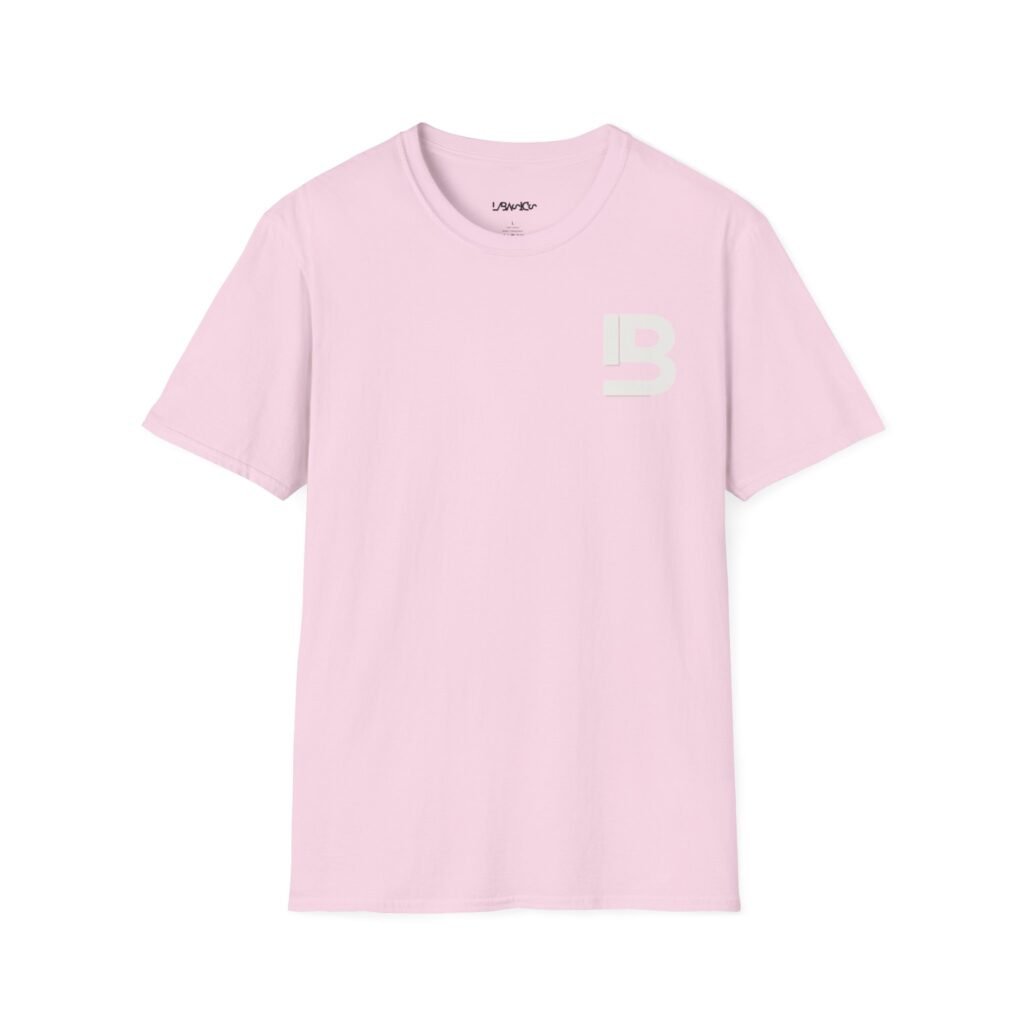 Lily Basics Pastel Pink Soft-style Tee| Minimal 'LB' Logo T-Shirt