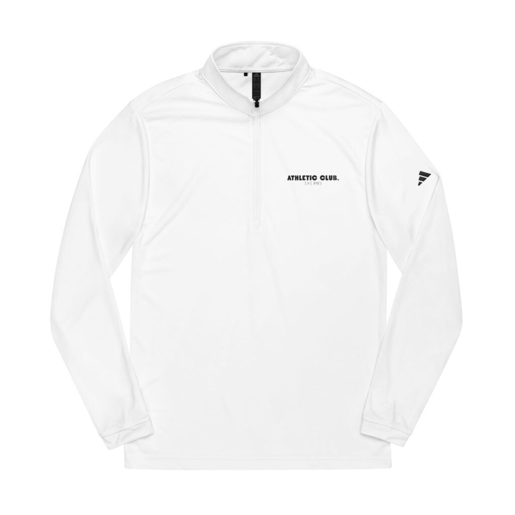 Adidas Custom Embroidered Quarter-Zip Pullover — Minimal Athletic Half-Zip